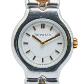 ティファニー ティソロ 腕時計 L0112 クオーツ ホワイト文字盤 ステンレススチール メタル メッキ レディース TIFFANY&Co. 【中古】